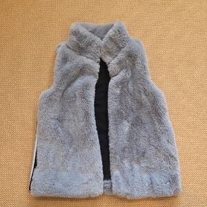Splendid Gray Furry Kids Vest